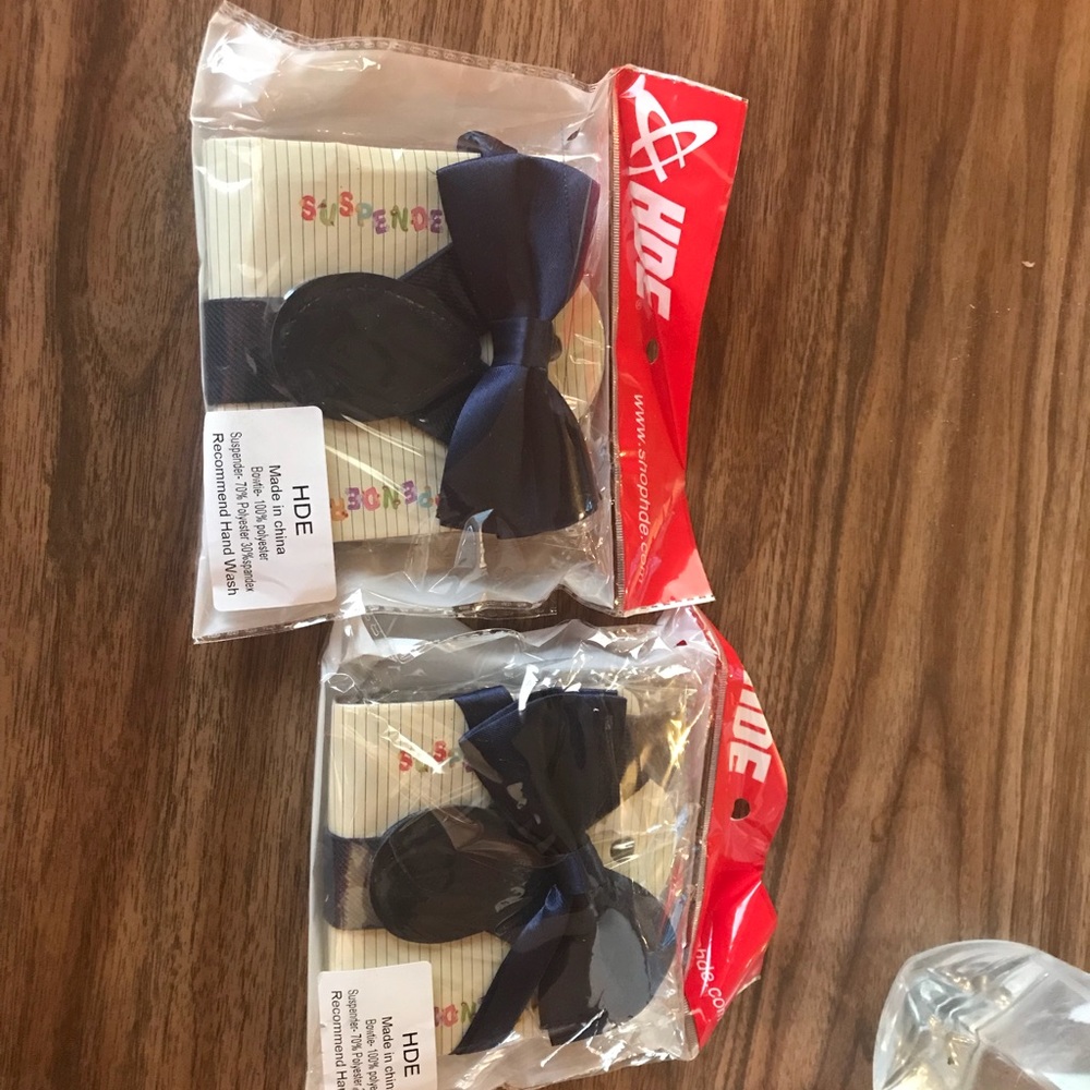 Children’s bow tie and suspender set